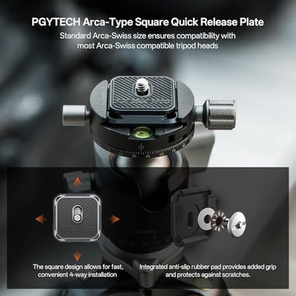 PGYTECH Camera Shoulder Strap Mount Quick Release Clamp & Plate Kit, Aluminum Alloy Arca Swiss Plate Camera Adapter Base for Shoulder Straps Tripods Stabilizers(Clamp+Plate) - style: Clamp & Plate Kit