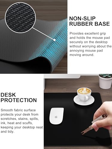 Wireless Charging Mouse Pad with Foldable Phone Holder, 31.5" x 15.8" XXL Large Desk Pad, Gaming Mousepad with Ultra-Smooth Surface, Non-Slip Base, Black Waterproof Desk Mat, with 20W PD Charging Kit - color: Black-Phone Holder-31.5"x15.8"-with Adapter