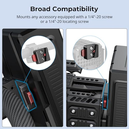 SmallRig V Mount Battery Plate, Quick Release Plate with 1/4"-20 Holes | Mini V-Lock Mount Plate Kit, Lightweight for Smallrig V-Mount Battery VB99 SE / VB50 / VB99 / X99, Monitors, Magic Arms - style: 1/4"-20 Hole