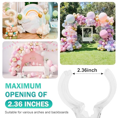20 Pack 3.5" Spring Clamps, Clear Balloon Arch Clips, Backdrop Clips Clamps, Heavy Duty Balloon Arch Clamping Clips for Party, Birthday, Wedding Decor & Photography Studio, Outdoor & Indoor Use