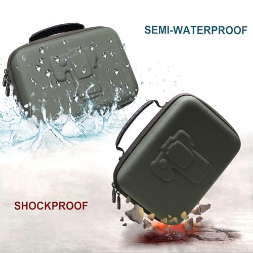 Camera Case Bag Compatible with Canon EOS Rebel T7/R50/R6 Mark II/R100/R50 V/T6/R8/R10/R5 Mark II/RP/R7/5D Mark IV/SL3/R5/T100 DSLR SLR Camera, Len and Tripod with 4 Dividers and Shoulder Strap, Green - color: Green, size: Small