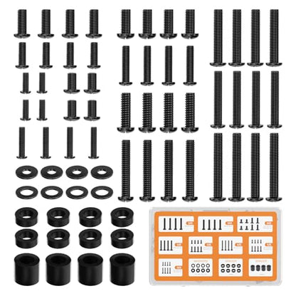 WALI Universal TV Mounting Hardware Kit Set Includes M4 M5 M6 M8 TV Screws and Spacer Fit Most TVs up to 80 inch (UVSP), Black - size: Mounting Hardware Kit