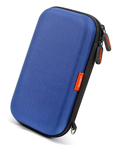 Blue Shockproof Charger Carrying Case - GLCON Small Hard Travel EVA Case for WD Seagate Toshiba Hard Drive, Power Bank, Electronic Accessories, Cord, Cable - High Protection Portable Storage Bag - color: Blue