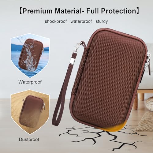 Case for Sony ZV-1F/ ZV-1/ ZV-1 II/Sony RX100 VII/ RX100 III Digital Camera | Sony ZV-1F/ ZV-1/ ZV-1 II/ RX100 VII Digital Camera Carrying Case, Hard Travel Protective Bag, Pocket fits Accessories, Brown - color: Brown