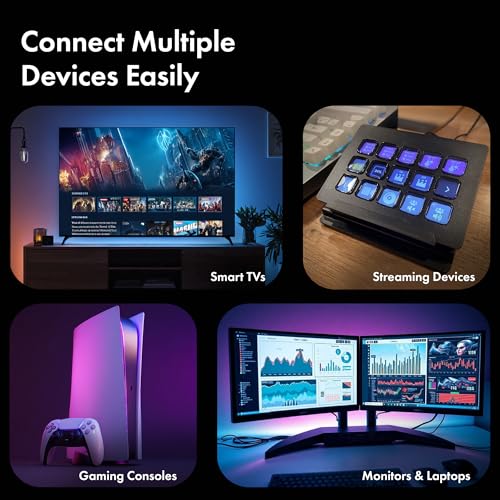 LED HDMI Cable V2.1 with Ethernet,8k@60Hz,4K@120Hz UHD Resolution,6.6 Feet Braided, 48 Gbps Transfer Ultra high Speed,HDR/HDR10/Dolby Vision,Dolby Atmos and DTS:X,Compatible All HDMI Devices - color: Black, size: 6.6 Feet