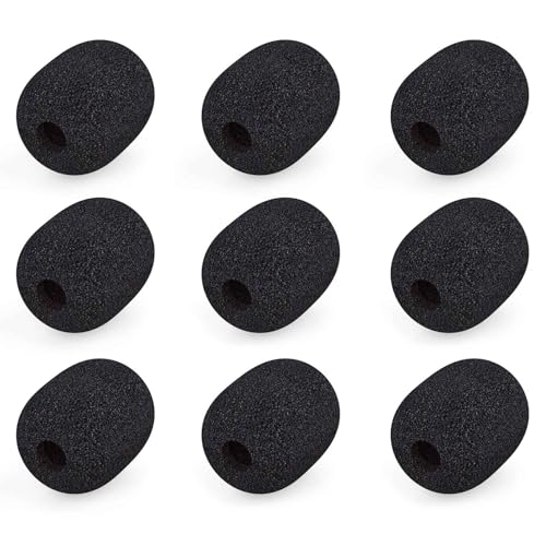 9 Pcs Mini Wireless Foam Microphone, Lavalier Microphone Sponge Mini Foam Cover Set to Reduce Plosive and Better Highlight the Vocals, Washable and Windproof Wind Screen - size: Windscreen 9PC