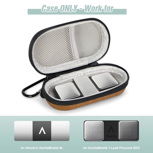 Earth-Yellow Small Carrying Case for Wired Earbuds, Kardiamobile EKG Monitor 6L/ 1L, Earphones, Cable - Mini Travel Case Zipper Pouch for Wireless Earbuds, Galaxy Buds, Jlab Ear Buds, Earpods, Airpods - color: Earth-Yellow