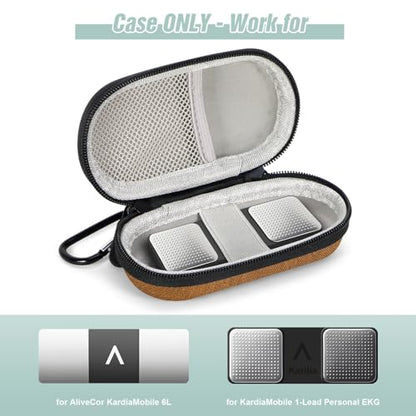 Earth-Yellow Small Carrying Case for Wired Earbuds, Kardiamobile EKG Monitor 6L/ 1L, Earphones, Cable - Mini Travel Case Zipper Pouch for Wireless Earbuds, Galaxy Buds, Jlab Ear Buds, Earpods, Airpods - color: Earth-Yellow