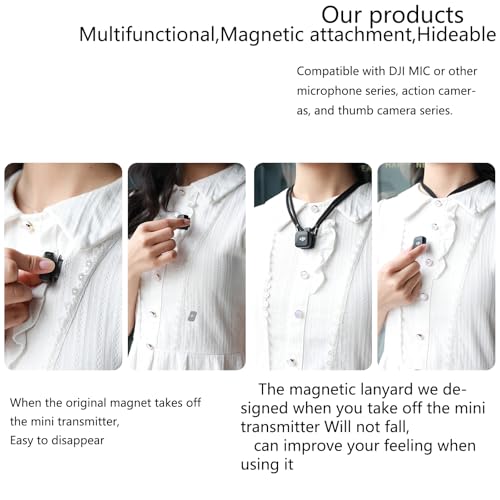 For DJI Mic Mini Clip Magnetic Mounting Accessories,Magnetic Neck Adjustable necklace lanyard - size: For DJ Mic/DJ Mic 2