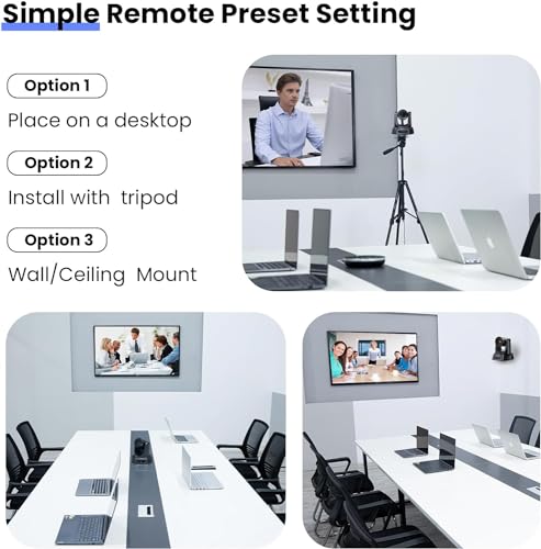 TONGVEO Wireless AI PTZ 20X Zoom Camera with Auto-Tracking: Built-in 5.8GHz Receiver for Cable-Free Setup, 1080P 60fps Conference Camera for Church Services, Online Classes & Hybrid Meetings - color: Gloss