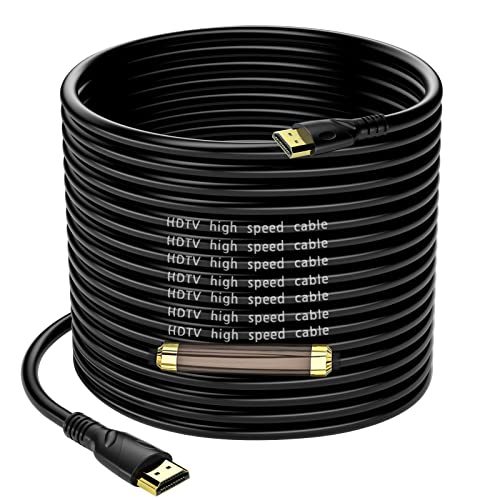 4K HDMI Cable 85ft Ultra High Speed HDMI 2.0 Cables 18gbps Gold Plated Connector Ethernet Audio Return Video 4K 60Hz/2K 30Hz FullHD1080p 3D for Xbox Arc Laptop PS3 PS4 PS9 PC HDTV etc - size: 85FT