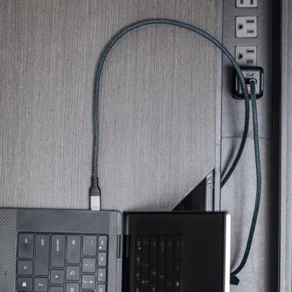 ROKFORM PowerTrip 100W USB-C Charging Cable, 1m (3.3 ft) | Braided Cable, Integrated Cable Tie, 5,000 Bend Tested, Reinforced Aluminum, Kevlar and TPU - size: 3.3ft