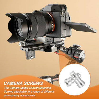 PATIKIL Camera Spigot Screws Converter 1/4" to 3/8" Female to Male, 6 Pack Tripod Screw Adapter Spigot Stud for Light Stand Hot Shoe Cold Shoe Adapter Ball Head Flash, Silver