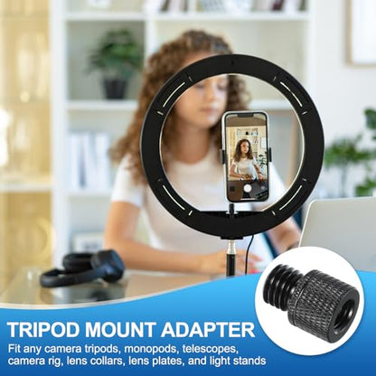 PATIKIL Tripod Screw Adapter 3/8" Female to M12 Male, 4 Pcs Tripod Nut Connectors Camera Mount Screw Camera Double Head Converter for Microphone Holder Magic Arms Accessories, 23 mm - size: 3/8" Female to M12 Male,23 mm