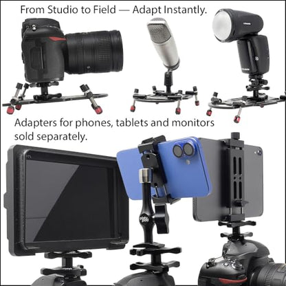 Platypod Super Adapter Survival Kit – Multi-Mount Camera Support Accessories for Hot Shoe, Tripods, Platypod Systems, and Photography Gear