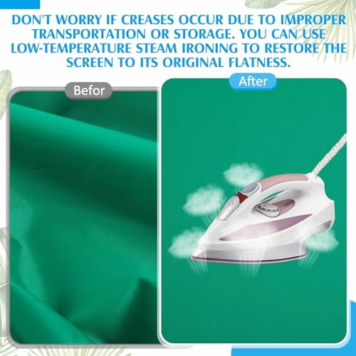 Briwooody Collapsible Blue Green Screen Backdrop (56") Double Sided Webcam Portable Background for Green Screen Chair with Storage Bag 2 in 1 Pop up Backdrop for Live Streaming Video Meeting