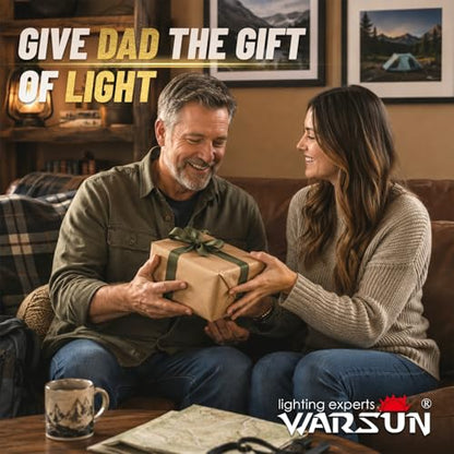WARSUN LED Work Light Rechargeable, Portable Mechanic Trouble Light with1200 Lumens, COB worklight Magnetic Base, Cordless Floodlight for Car Repair, Camping, Hiking, Gift for Dad - style: COB