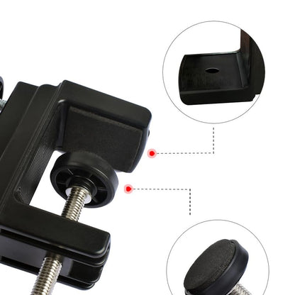 2 Pack Boom Arm Clamp Replacement Microphone Stand Desk C-Clamp Desktop Mount Holder Bracket for Microphone Arm Stand Suspension Boom Scissor Mic Stand Table Lamps Desk Lamp