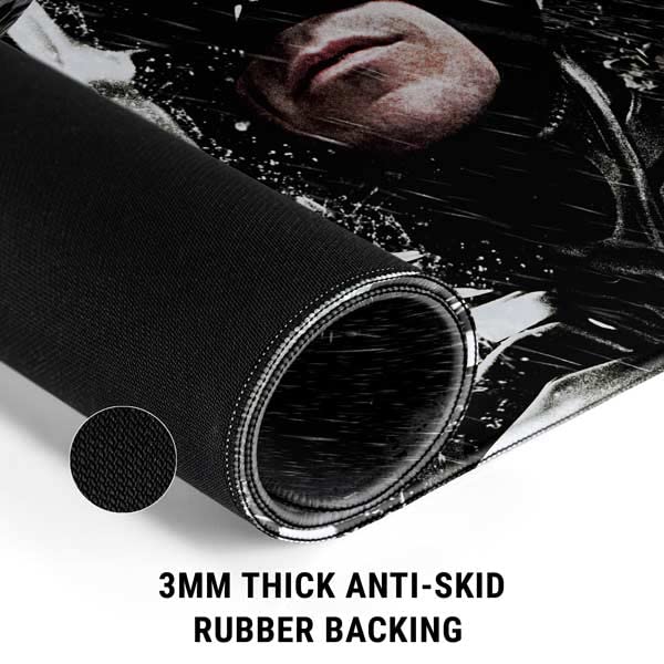 Skinit Large Gaming Mouse Pad - Officially Licensed The Dark Knight Rises Raining Design with Stitched Edges, Waterproof, Non-Slip Rubber Base, Desk Mat for Keyboard & Mouse, 31.5" x 11.8" inches - color: Black - DRKNTR03, size: 31.5" x 11.8"