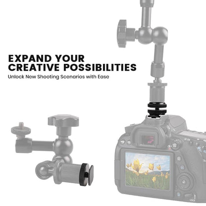 Hot Shoe Adapter 1/4 Inch Camera Hot Shoe Mount Adapter Tripod Screw for DSLR Camera Rig Cold Hotshoe Screw Accessory Attachment for Camera Flash Shoe to 1/4"-20 Male Post Adapter with Locking Disk