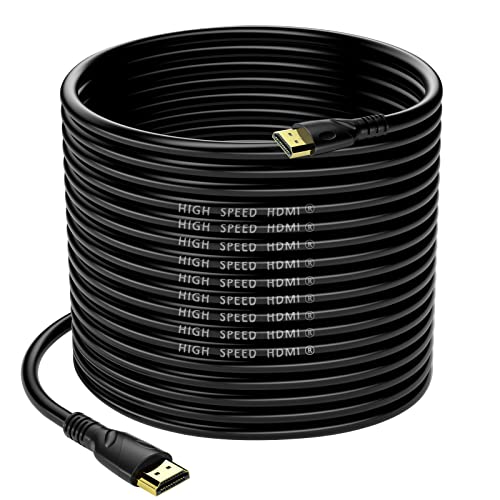 4K HDMI Cable 65ft Ultra High Speed HDMI 2.0 Cables 18gbps Gold Plated Connector Ethernet Audio Return Video 4K 60Hz/2K 30Hz FullHD1080p 3D for Xbox Arc Laptop PS3 PS4 PS9 PC HDTV etc - size: 65FT