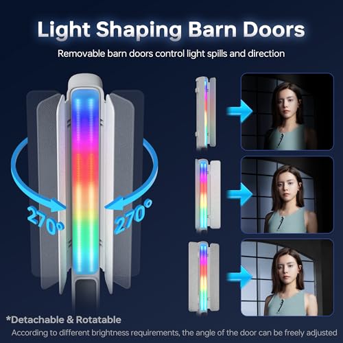 ZHIYUN CINEPEER CF100 100W RGB Light Stick Handheld LED Video Light Wand 2700K-6500K CRI 96+ TLCI 98+ Portable Fill Light with 6 Effect Continuous Output Photography Tube Combo