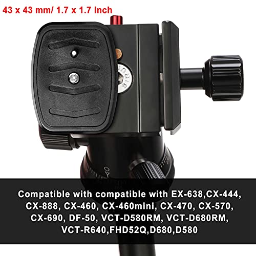 Weewooday 2 Pieces 43mm Tripod Mounting Plate Tripod Quick Release Plate Camera Mounting Adapter Parts Replacement for Photography Equipment Camera Mount