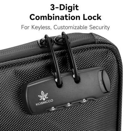 KOSMCCO Beach Locking Bag, Portable Safe, 9x7.5 Inch, Black | Anti-Theft Design, Security Cable Included, Holds Phone Wallet and Keys, Ideal for Beach Pool Cruise and Travel - color: Black
