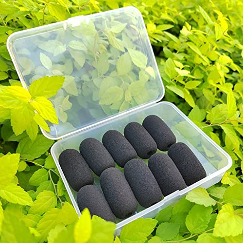 AKSONMN 10-Pack Foam Mic Covers for Wireless Laval.Operations Microphones - 1.4" Ball-Type Windscreen for Clear Audio, Fits Podcasting, Vlogging, Interviews