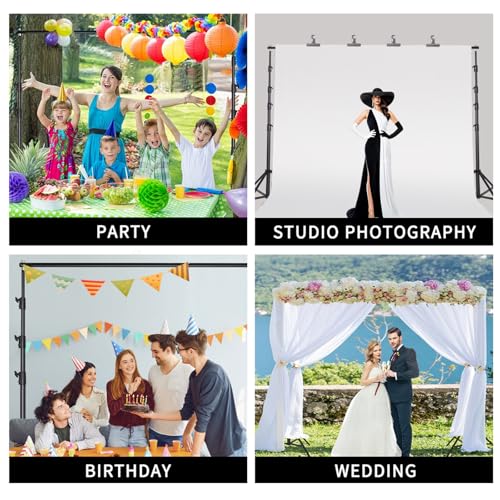 14.11X 13.12 FT Large Heavy Duty Backdrop Stand, Adjustable Photography Studio Photo Background Support System with Carry Bag for Parties, Events Decoration, Wedding, Birthday, Portrait
