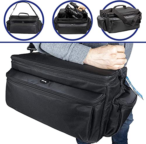 Ultimaxx Professional Extra-Large, Well-Padded, Water-Resistant Gadget Bag – Compatible with Canon, Sony, Nikon, Pentax, JVC, Olympus, Panasonic, Fujifilm, Samsung Cameras & Camcorders, and More