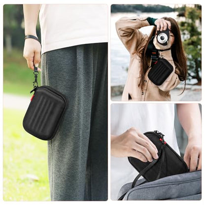 Cwatcun Carrying & Protective Case for Digital Camera with 2 Carrying Ways, Hardshell Lightweight Small Camera Sling Case Compatible with KODAK PIXPRO/Canon PowerShot/Sony DSCW800 DSCW830 - color: Black03
