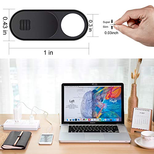 Laptop Camera Cover Slide, 2.0 Ultra-Thin Webcam Cover Slide Compatible for Laptop Table Apple MacBook iPad Pro iMac Cell Phone,Camera Cover Slide-Protect Your Privacy Security(3-Pack) - color: 3 PCS