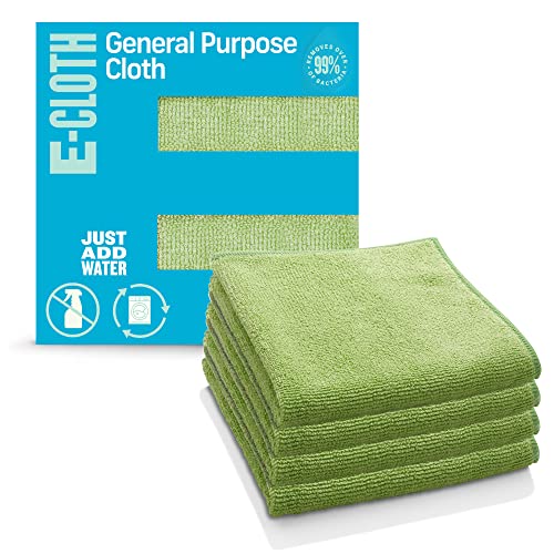 E-Cloth Microfiber Cloth, World's Leading Premium Microfiber Cleaning Cloth, Twice as Durable as Competition, 1 Year Guarantee, Ideal for Kitchen, Countertops, Sinks, and Bathrooms, Green, 4 Pack - color: Lime Green - 4 Pack, size: New Version