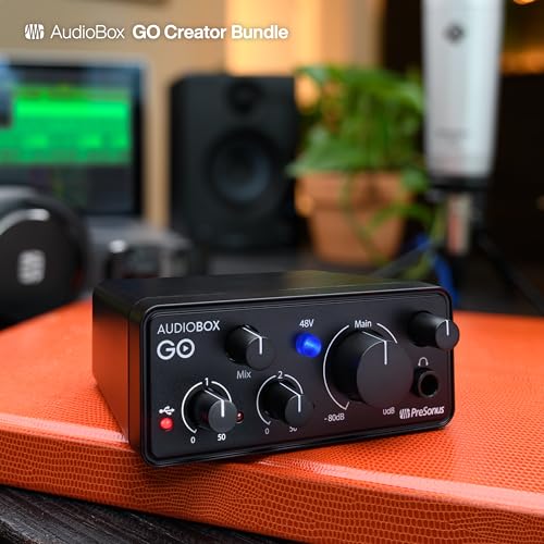 PreSonus AudioBox Go Creator Complete Studio Bundle - size: AudioBox GO + Mic + Headphones