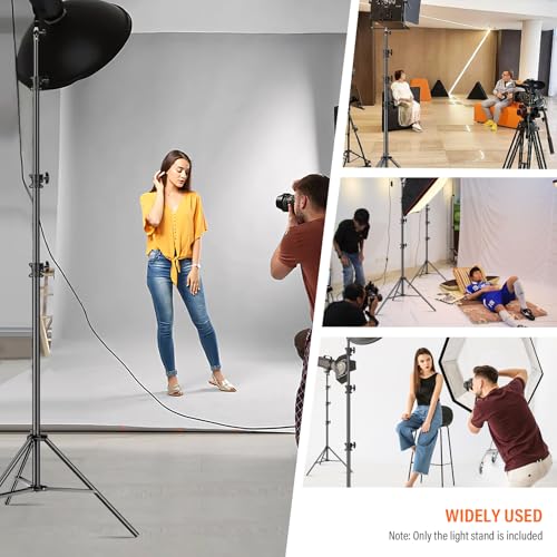 Heavy Duty Light Stand 13.12ft/400cm Adjustable 17.6lb/8kg Max Loading Photography Air Pressure Buffer Tripod Stand with 1/4” to 3/8” Screw Adapter for Strobe,LED Video Light, Monolight, Softbox