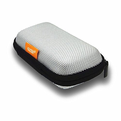 Small EVA Electronic Carrying Case - Hard Shell Protection Zipper Case for Earbud, Wired Earpiece, Bluetooth Headset, Earphone, Charger - Cell Phone Accessories Small Gadgets Organizer - Silver - color: Silver