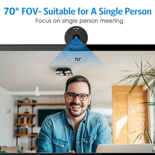 EMEET C950 Webcam for PC, 1080P Webcam with Microphone&Privacy Cover, Auto Light Correction, 70° FOV for Personal Use, Plug&Play Web Cam Protect Data, Perfect for Office Professionals&Remote Workers - style: 1080P Safe Privacy Cover