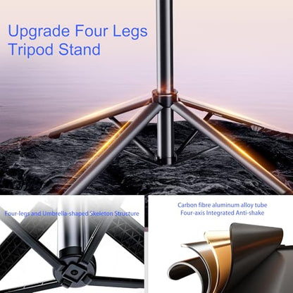 Auto Face Tracking Tripod for iPhone with Light 70.9” Selfie Stick Tripod Stand Follows Your Movement 360°Phone Camera Tripod with Wireless Remote for Content Creator Vlog Live Stream Video Recording - style: B181-Auto Face Tracking Tripod with 2 Ring Lig