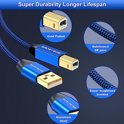 40ft Active USB A to B Cable - High Speed Long Printer USB - size: 40ft, style: USB Type A to Type B Printer Cable
