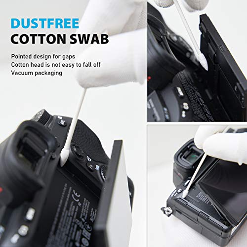 VSGO Professional Camera Cleaning Kit with Portable Bag Air Blower Lens Cleaning Pen Spray Cotton Swab Cloth Compatible with Canon, Nikon, Sony DSLR Cameras and Sensitive Electronics Bundle(VS-A3E)
