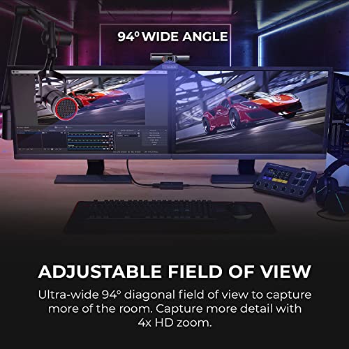 AVerMedia 4K webcam for PC, Gaming Camera for Streaming, Video Calls, Built-in Mic, Privacy Cover, for Teams, Google Meet, Zoom, OBS and more, for PC/Mac - PW513 Live Streamer CAM - style: 4K30 Fixed Focus