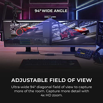 AVerMedia 4K webcam for PC, Gaming Camera for Streaming, Video Calls, Built-in Mic, Privacy Cover, for Teams, Google Meet, Zoom, OBS and more, for PC/Mac - PW513 Live Streamer CAM - style: 4K30 Fixed Focus