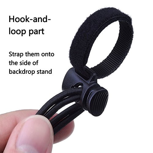Backdrop Background Clips Holder for Photo Video Studio, 12 Pack, Black