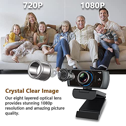 NexiGo N980P 1080P 60FPS Webcam with Microphone and Software Control, USB Computer Camera, Built-in Dual Noise Reduction Mics, 120° Wide-Angle for Zoom/Skype/FaceTime/Teams, PC Mac Laptop Desktop - style: Webcam 60FPS