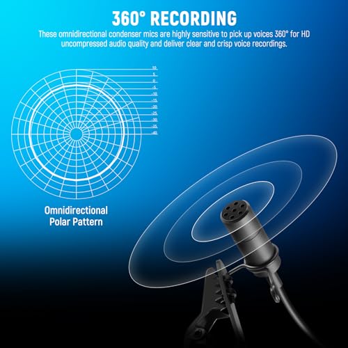 NEEWER 2 Pack Lavalier Lapel Microphone Compatible with DJI Wireless Mic Transmitters Rode Wireless GO II 2, Omnidirectional Condenser Wired Clip On Lav Mics for Stage YouTube Live Streaming, CM5 - style: CM5(2-Pack)w/3.5mm TRS Plug