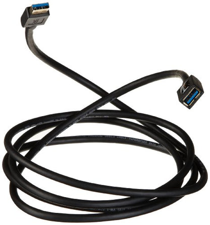 Amazon Basics USB 3.0 Extension Cable, A-Male to A-Female, 4.8Gbps High-Speed, Gold-Plated Connectors, 6.5 Foot, Black - size: 6.5 Feet
