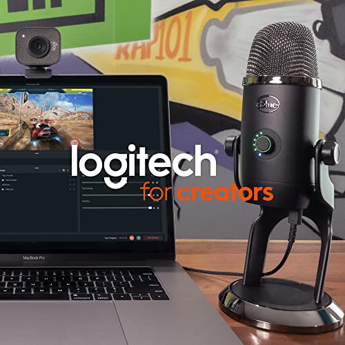 Logitech Creators Blue Yeti USB Microphone for PC, Mac, Gaming, Streaming, Podcasting, Studio and Computer Condenser Mic with Blue VO!CE Effects, 4 Pickup Patterns, Plug and Play - Midnight Blue - color: Midnight Blue