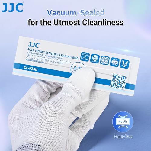 12pcs 24mm Full Frame Sensor Microfiber Cloth Cleaning Swab Cleaning Stick for Reflex & Mirrorless Digital Camera CCD CMOS Disposable Camera Sensor Swab Kit