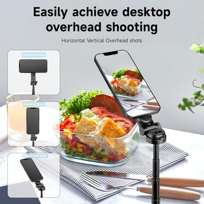 2026 5-in-1 Magnetic Selfie Stick with Remote for Cell Phone 360° Rotation - Transforms into Mini Tripod/Camera Grip/Handheld Stabilizer/Phone Stand.Extend to 16 inches - size: 16.1inch